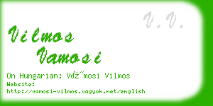 vilmos vamosi business card